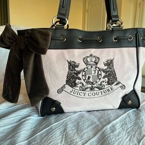 Juicy Couture Black and Light Pink Tote